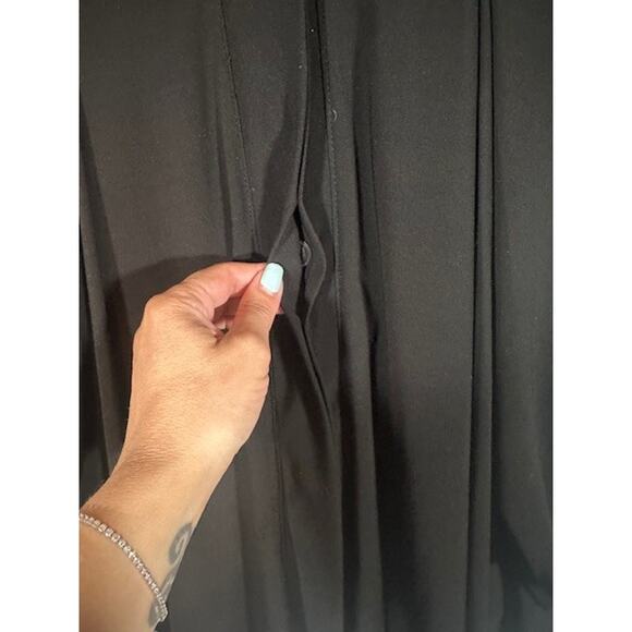 Joseph Ribkoff Black 3/4 Cuffed Sleeve Button Front Collared Dress Women Sz 8 - Picture 5 of 10